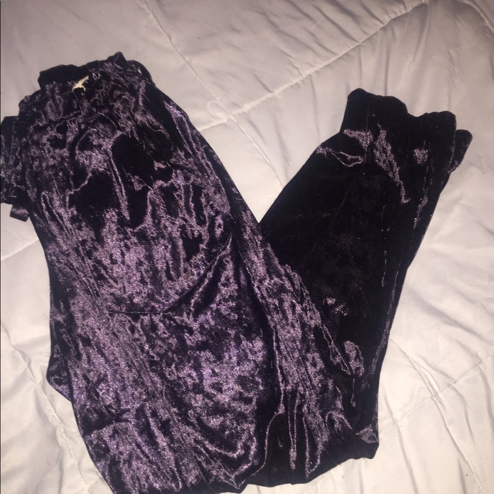 Dark Purple Velvet Pants